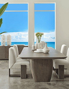 Baker Resort Collection for McGuire Surf Dining Table