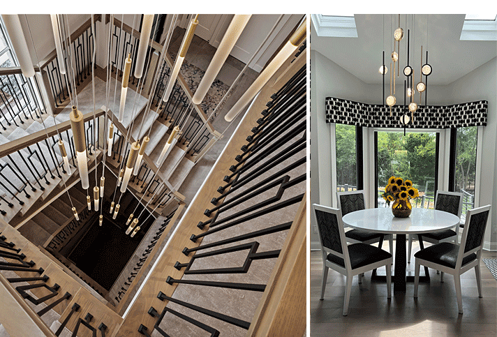 Cascading light fixtures