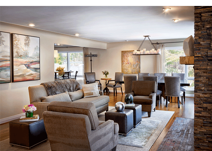 Living room design by Jane Synnestvedt Interior Design. Photo by George Dzahristos.