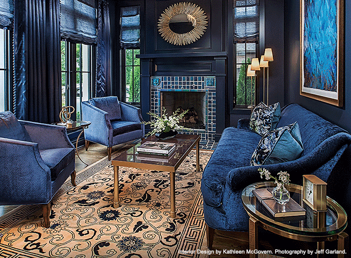 Interior design by Kathleen McGovern. Photography by Jeff Garland