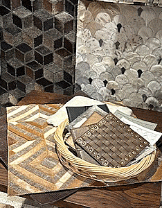 The Ghiordes Knot custom cowhide rug gallery