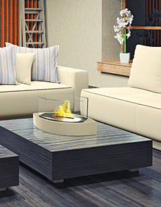 Ventless smokeless fire element
